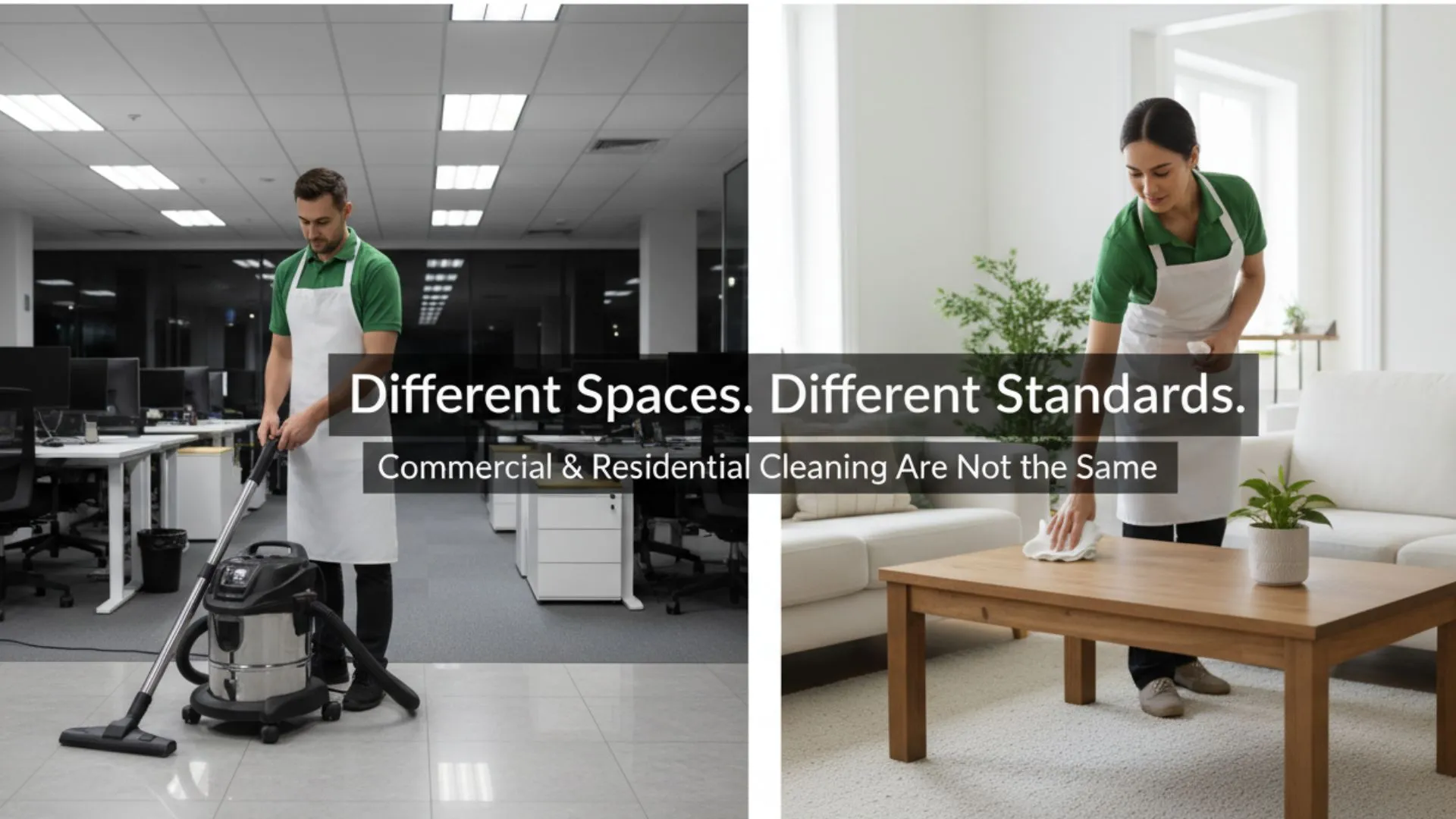Core Differences Between Commercial and Residential Cleaning