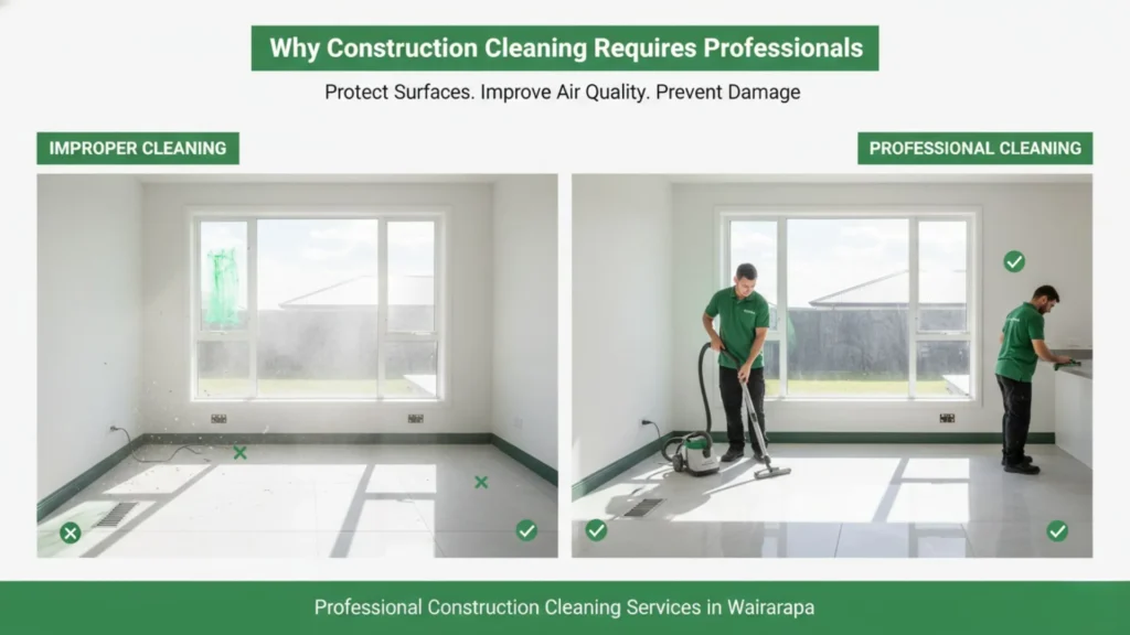 Why Construction Cleaning Requires Professionals, Not General Cleaners
